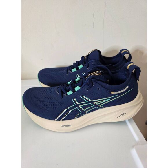 Asics Gel-Nimbus 26 Womens Size 11 Blue Running Training Shoes 1012B601 - Picture 1 of 12
